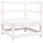 vidaXL Salon de jardin 6 Pièces blanc bois de pin massif