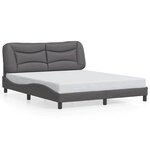 vidaXL Cadre de lit sans matelas gris 160x200 cm similicuir
