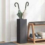 vidaXL Porte-parapluie Noir 15 5 x 15 5 x 49 cm Acier