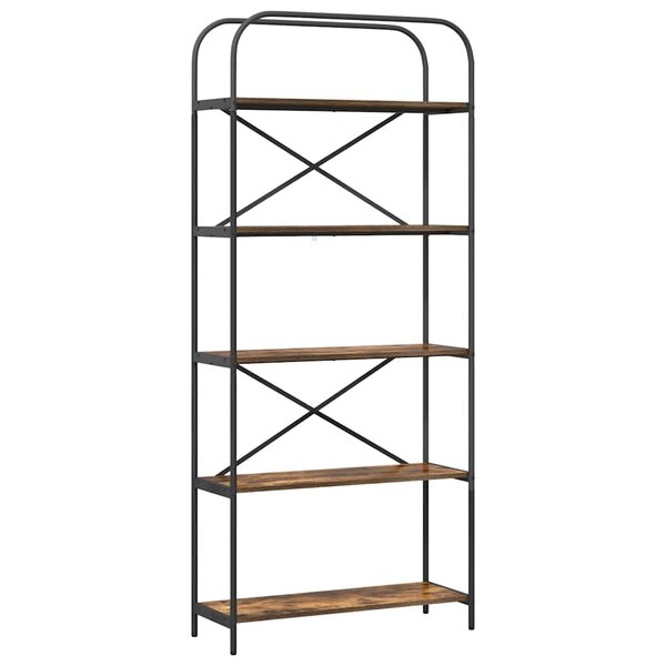 vidaXL Étagère Chêne fumé 80 x 30 x 183 cm Bois d'ingénierie