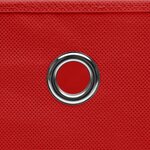 vidaXL Boîtes de rangement et couvercles 4 Pièces Rouge 32x32x32 cm Tissu