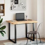 vidaXL Dessus de bureau non traité 100x80x4 cm bois d'acacia massif