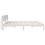 vidaXL Cadre de lit avec tête de lit Blanc 200 x 200 cm Pin massif