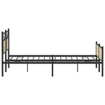 vidaXL Cadre de lit en métal sans matelas chêne sonoma 183x213 cm