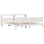 vidaXL Cadre de lit avec tête de lit sans matelas blanc 200x200 cm