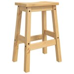 VidaXL Tabouret de bar 2 Pièces Cire de Miel 44 x 30 x 63 cm Pin massif