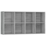 vidaXL Bibliothèque/Buffet Sonoma gris 66x30x130 cm Bois d'ingénierie