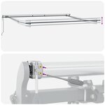 vidaXL Store Rétractable Automatique Rouge 500x300 cm