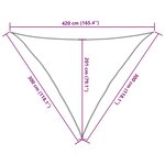 vidaXL Voile d'ombrage 160 g/m² triangulaire sable 3x3x4 2 m PEHD