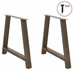 vidaXL Pieds de table à manger en forme de A 2 pièces 90 x (72-73) cm Acier