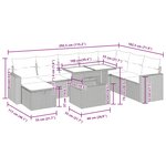 vidaXL Salon de jardin 9 Pièces avec coussins noir résine tressée