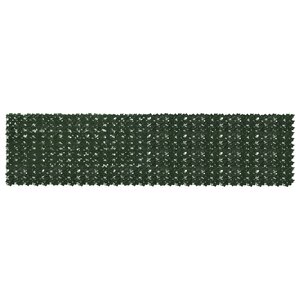 vidaXL Écran de balcon avec feuilles Vert foncé 400 x 100 cm