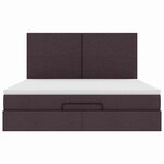 VidaXL Cadre de lit ottoman avec matelas marron foncé 160x200 cm tissu