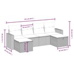 vidaXL Salon de jardin avec coussins 6 Pièces beige résine tressée