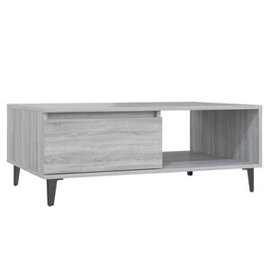 vidaXL Table basse sonoma gris 90x60x35 cm bois d'ingénierie