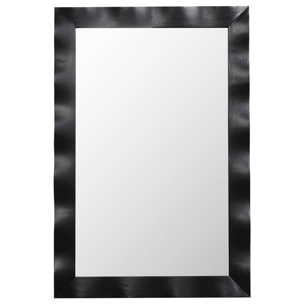 Miroir mural 106 x 71 5 cm style rustique avec options de suspension polyvalentes et ambiance cosy en bois de caoutchouc noir 20_0012860