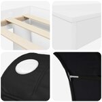 vidaXL Lit avec Tunnel 4 Pièces Chêne Artisanal et Noir Bois d'ingénierie