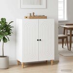 vidaXL Buffet Blanc 66 x 34 5 x 90 cm Bois d'ingénierie