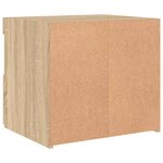 vidaXL Table de chevet avec lumières LED chêne sonoma 50x40x45 cm