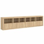 vidaXL Buffet avec lumières LED chêne sonoma 283x37x67 cm