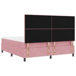 Lit box spring vidaXL avec matelas Rose Super King en velours