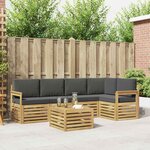 vidaXL Ensemble de canapés d'extérieur 6 Pièces Blanc et anthracite
