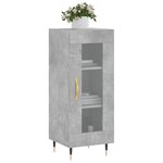 vidaXL Buffet Gris béton 34 5x34x90 cm Bois d'ingénierie