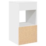 vidaXL Tables de chevet avec tiroir 2 Pièces blanc 35x34x66 5 cm