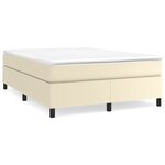 vidaXL Cadre de lit sans matelas crème 140x190 cm similicuir