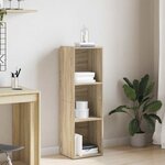 vidaXL Bibliothèque/Meuble TV chêne sonoma bois d'ingénierie