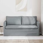 vidaXL Canapé Gris clair 156 x 82 x 85 cm tissu