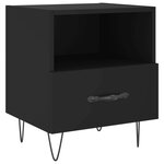 vidaXL Tables de chevet 2 Pièces noir 40x35x47 5 cm bois d’ingénierie