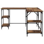 vidaXL Bureau Bois Ancien 139 x 139 x 75 cm Bois d'ingénierie