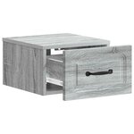 vidaXL Cabinet de chevet mural 2 pc Sonoma gris 34 5 x 33 x 20 cm