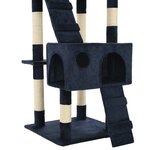 vidaXL Arbre à chat avec griffoirs en sisal 170 cm Bleu