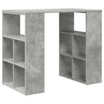 vidaXL Bureau Gris béton 90 x 50 x 75 cm Bois d'ingénierie