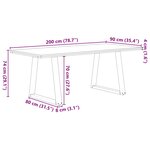 vidaXL Table à manger marron clair bois de chêne massif rectangulaire