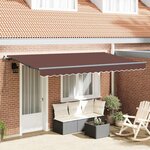 vidaXL Auvent Rétractable Marron 400 x 200 cm Polyester et Aluminium