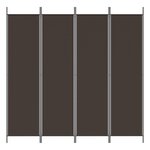 vidaXL Cloison de séparation 4 panneaux Marron 200x200 cm Tissu
