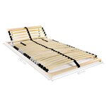 vidaXL Sommier à lattes avec 28 lattes 7 zones 80 x 200 cm