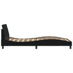 vidaXL Cadre de lit sans matelas noir 100x200 cm tissu