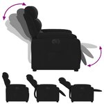 vidaXL Fauteuil inclinable électrique noir tissu