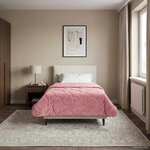 vidaXL Duvet d'été simple Matelassé Rose 140 x 220 cm