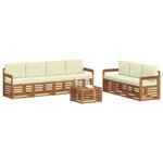 vidaXL Ensembles de canapés avec coussin 8 Pièces Naturel et Crème