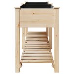 Jardinière vidaXL avec étagère 203x53x76 cm en bois massif de sapin