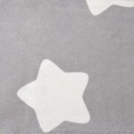 vidaXL Canapé-lit pour enfants Gris clair avec étoiles Peluche douce