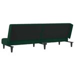 vidaXL Canapé-lit à 2 places vert foncé velours
