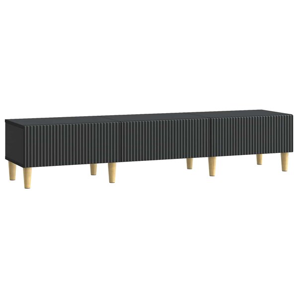 vidaXL Meuble TV avec tiroir Noir 147 x 34 5 x 30 cm Bois d'ingénierie
