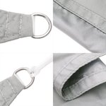 vidaXL Voile d'ombrage gris clair 4x3 m 100  polyester oxford