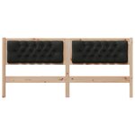 vidaXL Tête de lit Autre Marron et noir 180 cm Bois massif en pin
